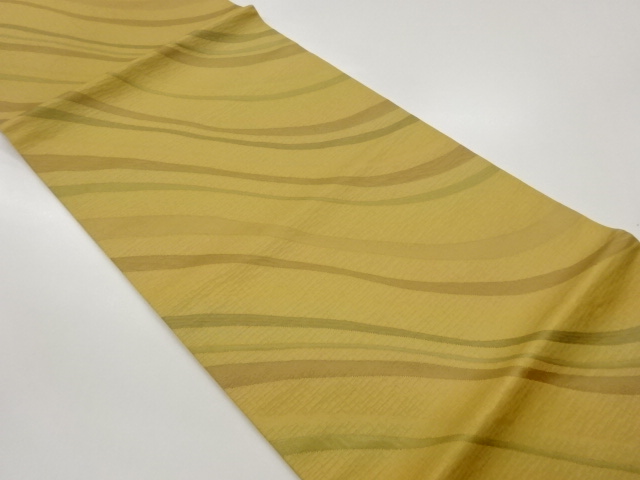 JAPANESE KIMONO / FUKURE-ORI CHANGE DIAGONAL PATTERN WEAVING HIRAKI NA